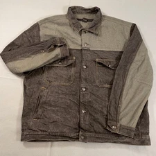 Marithe Francois Girbaud Mens Denim Jacket Two Tone Color Block Size L Vinatge