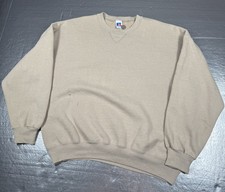 Vintage 90s Russell Athletic Tan Mens XXL Crewneck Sporty Athletic Pullover VTG
