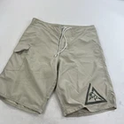 Gracie Jiu Jitsu MMA Shorts Size 36 Beige Tan UFC Mixed Martial Arts Boxing