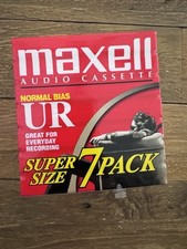 Maxwell UR 90 Minute Lot of 7 Normal Bias Blank Audio Cassette Tapes Sealed NEW