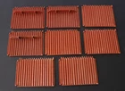 MARX FORT APACHE   SET OF EIGHT WALLS  THREE WITH LEDGES