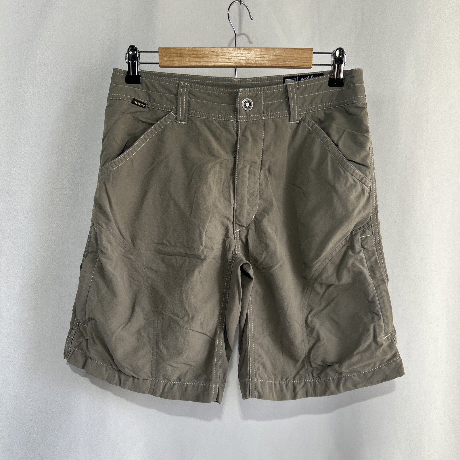 KUHL Cargo Shorts Mens 30 Gray Performance Hiking Climbing