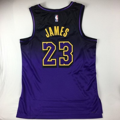 Lebron James Nike LA Lakers City Edition Jersey Men's Size L