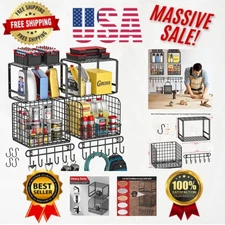 Dust-Resistant Heavy Duty Shelves with Baskets - Perfect for Home Organization