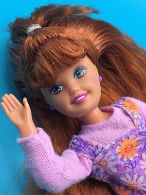 Bicyclin  Whitney Jointed Barbie Doll 1995 Stacie Friend Red Crimped Hair Outfit