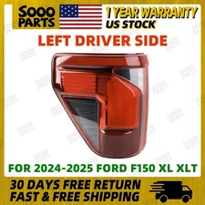 Left Driver Side Halogen OE Style Tail Light For 2024-2025 Ford F-150 XL XLT
