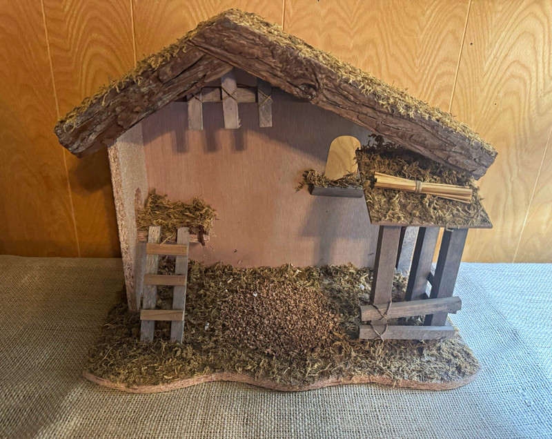 Fontanini Christmas Nativity Stable Creche Wood/MDF Indoor Large 18x11" #54828