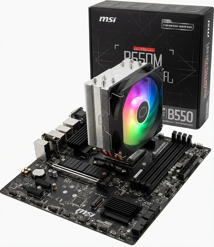 Motherboard + CPU Cooler Combo - MSI B550M PRO-VDH WIFI Motherboard + CPU Cooler - Image 4 of 4