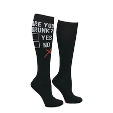 Unisex Are You  Funny Drinking Compression Socks for Women and Men