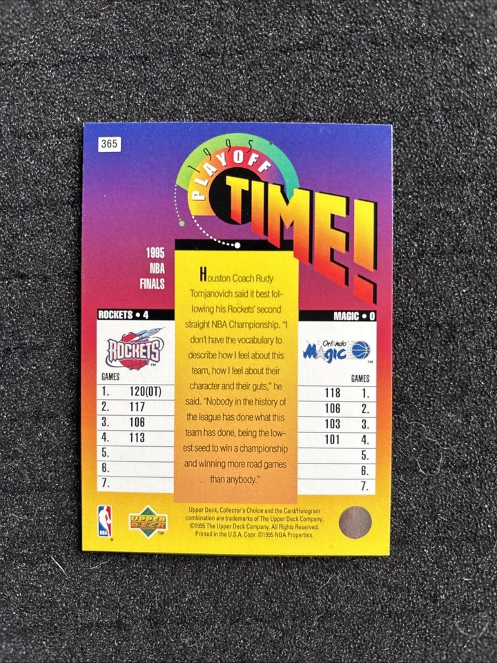 1995-96 Upper Deck Collector's Choice - Playoff Time! Kenny Smith #365 Player's - Image 2 of 2