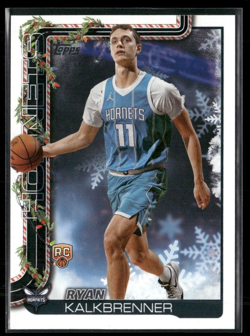 Ryan Kalkbrenner 2025-26 Topps Holiday Rookie Charlotte Hornets #H194