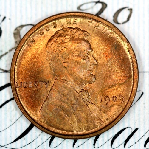 * 1909-P * SOLID+ GEM BU MS LINCOLN WHEAT PENNY * FROM ORIGINAL COLLECTION