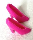 Vintage Superstar Barbie Clone Hot Pink High Heel Pumps Shoes Closed Toe