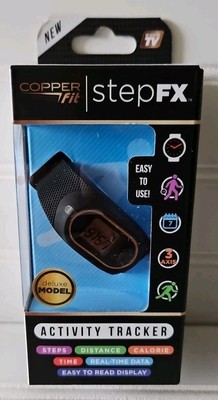 Step FX Copper Fit Activity Tracker Easy To Read Display Steps New In Box 3 axis