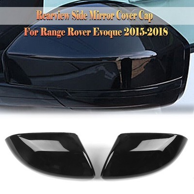 1 Paar Schwarz Rückspiegelabdeckung Für Land Rover Range Rover Evoque 2015 18 D