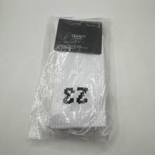 Legacy Dri-fit Jordan Crew Men's Socks White Size L Size 8-13 Mid Calf Number 23