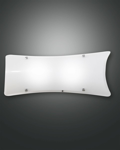 Wandleuchte Wohnzimmer Weiß Glas Metall H:20 Cm E27 Blendarm Wandlampe Flur-image