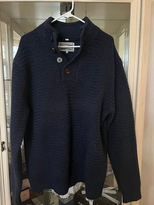 Men's Schott Bros. Navy Knit Pullover Sweater XL