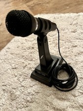 Frisby Black Microphone With Stand Has 3.5mm Jack For Audio Excellent Quality
