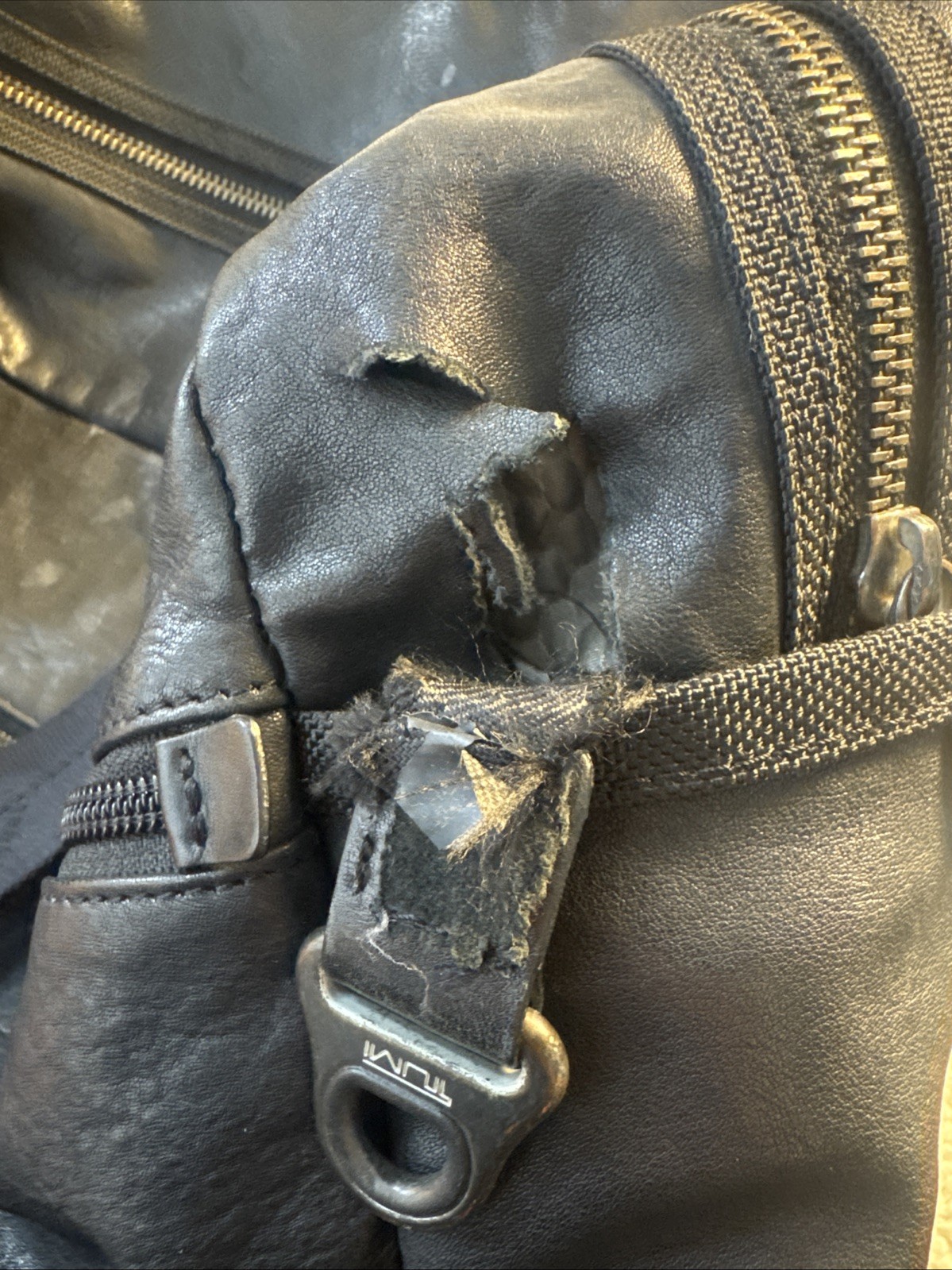 Tumi “Everett” Essential Tote – Black Distressed … - image 11