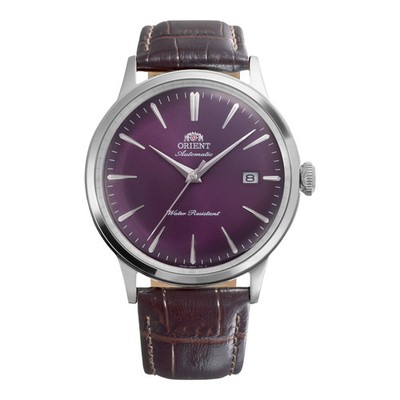 ORIENT RA-AC0032V Herrenuhr Automatik Stahlband Leder Zifferblatt lila