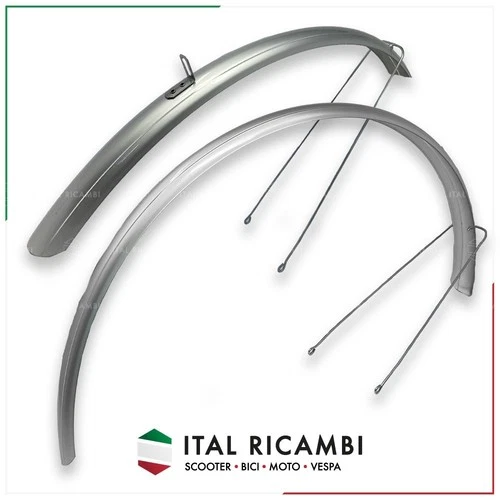 PAIR BICYCLE BICYCLE FENDERS SILVER 28