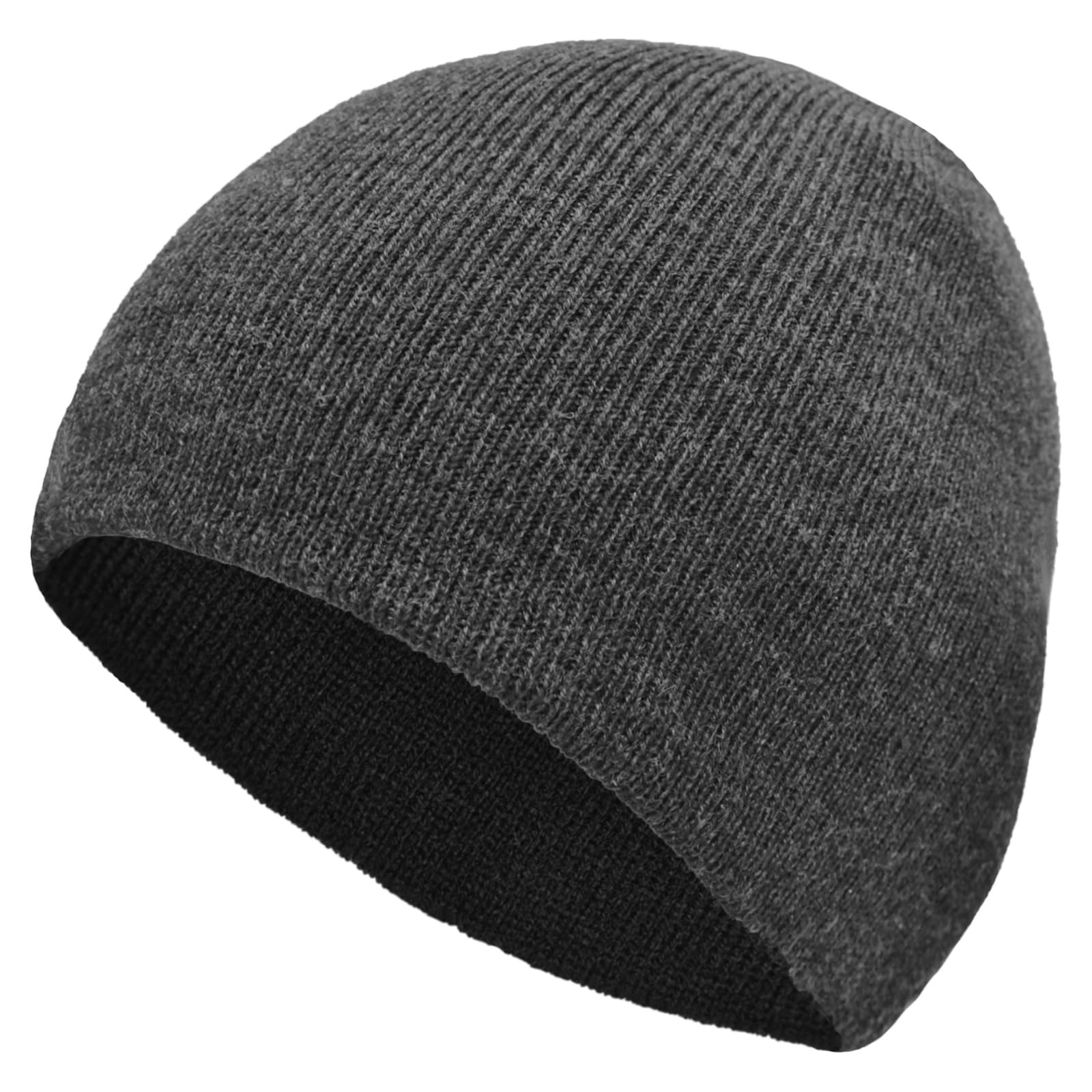 Reversible Unisex Cuffed Winter Knit Beanie Skull Cap for Women & Men-image