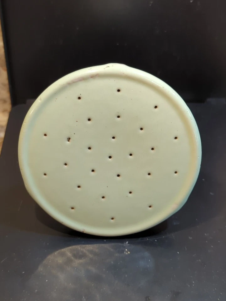 Cabezal de ducha de porcelana vintage, verde menta, accesorio de 1"  Foto 2 de 4