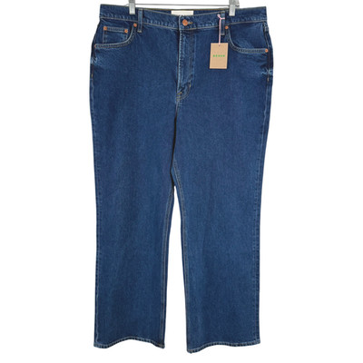Boden High Rise Column Leg Jeans Womens Size 33 Blue Cotton Blend NWT PT-2803