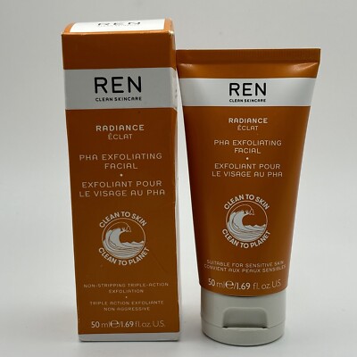 AUTHENTIC NEW REN SKINCARE Radiance PHA Exfoliating Facial 1.69oz