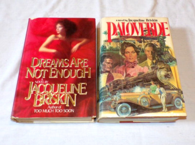 Lot 2 VTG Jacqueline Briskin Romance Novels Paloveride Dreams Are Not Enough HB