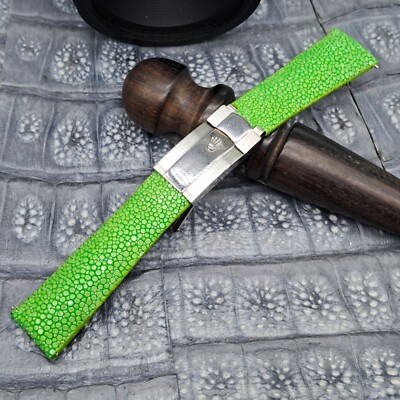 20mm/16mm Exotic Leather Watch Band  Vintage Minimalist Design