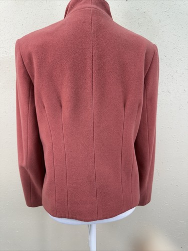 Petite Sophisticate Dusty Rose Three-Button Blazer Wool-cashmere Blend Sz8 SC3 - Picture 6 of 9