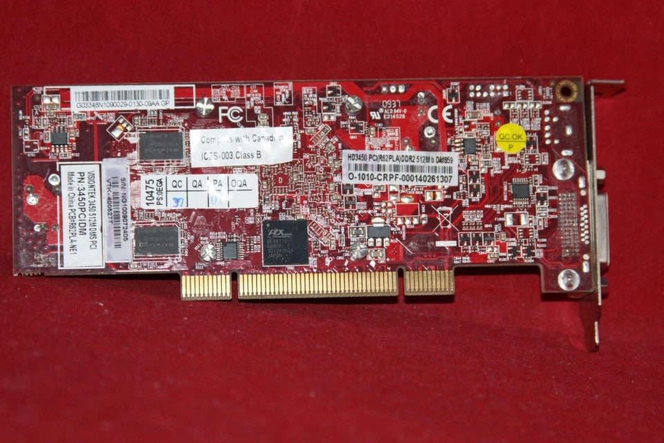 LP VisionTek ATI Radeon HD 3450 512 MB DDR2, PCI Graphics Card. (DMS-59) - Image 2 of 4