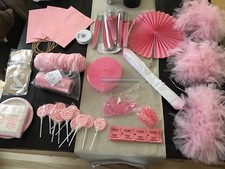 Box of Girl Baby Shower Decorations