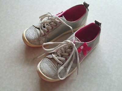 Kinderschuhe Halbschuhe Mädchen Barbie Gr. 30 silber glitzer pink 