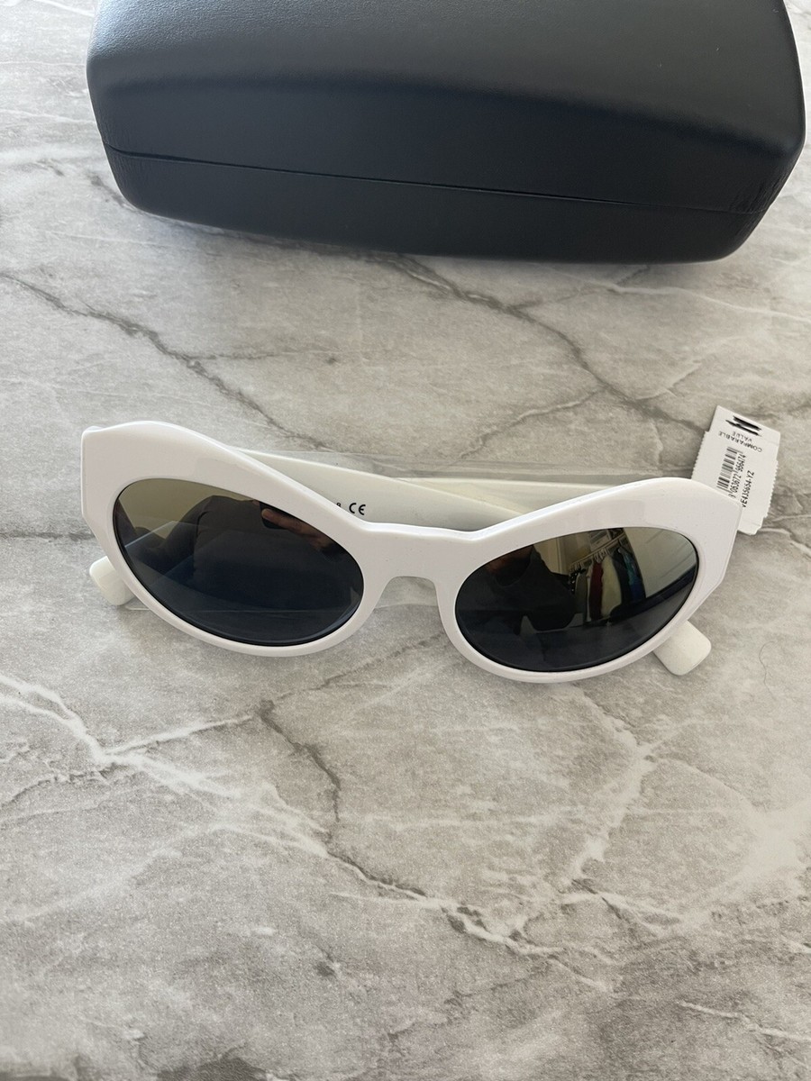 Versace White & Gold 54mm Butterfly Sunglasses Versace White & Gold 54mm Butterfly Sunglasses | eBay main image 3