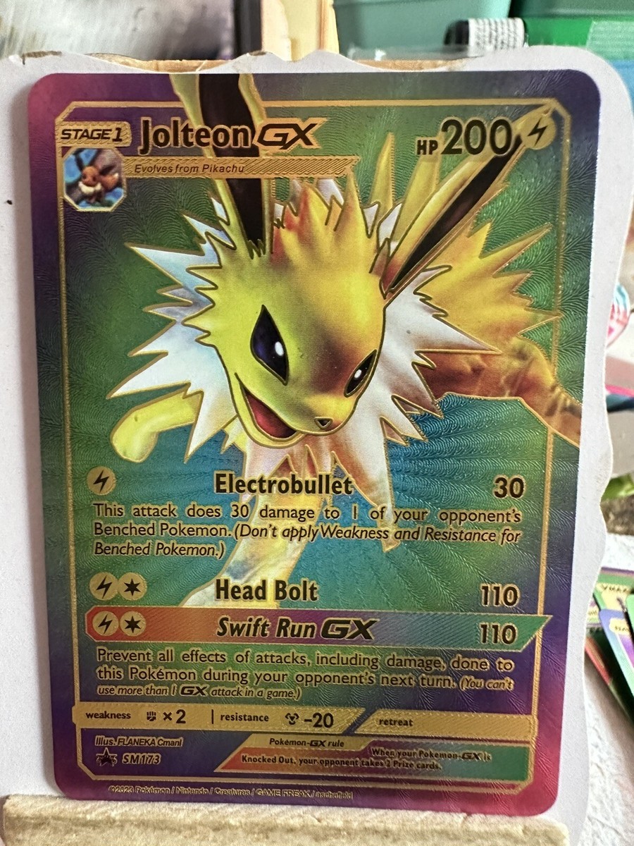Jolteon Gx Pokemon Multi Color 🕺Foil Fan Art Hp200 NM | eBay
