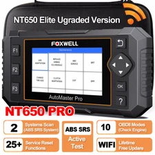 Foxwell NT650 PRO OBD2 Scanner Car ABS SRS Diagnostic Tool DPF Injector Coding
