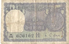 India  1  Rupee  1972 D  Series  M/83  Circulated Banknote MPCH