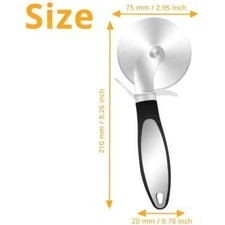 Premium Stainless Steel Pizza Cutter Wheel Effortless Slicing & Easy to Clean