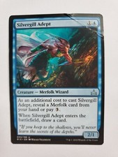 MTG Magic The Gathering Card Silvergill Adept Creature Merfolk Wizard Blue Rival