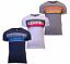 thumbnail 1  - Superdry Mens Core Logo Stripe Short Sleeve Crew Neck T-Shirt Blue White Grey