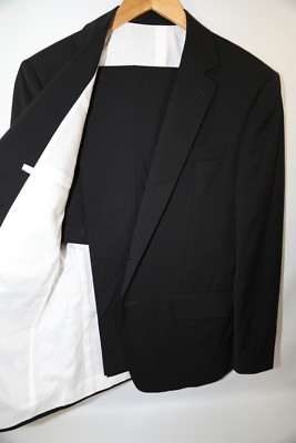 #251 DSQUARED  Milano Cut Solid Black Two Button Suit Size 40 R