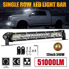 12 340w Led Light Bar Ultra-slim Spot Flood Combo Work Suv Offroad Atv 4wd 10