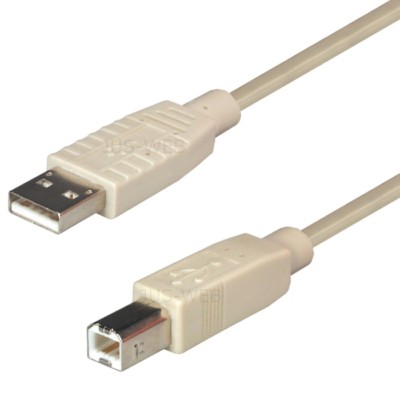 USB 2.0 Kabel 3 m A - B Stecker Druckerkabel für Drucker Scanner Typ A-B grau