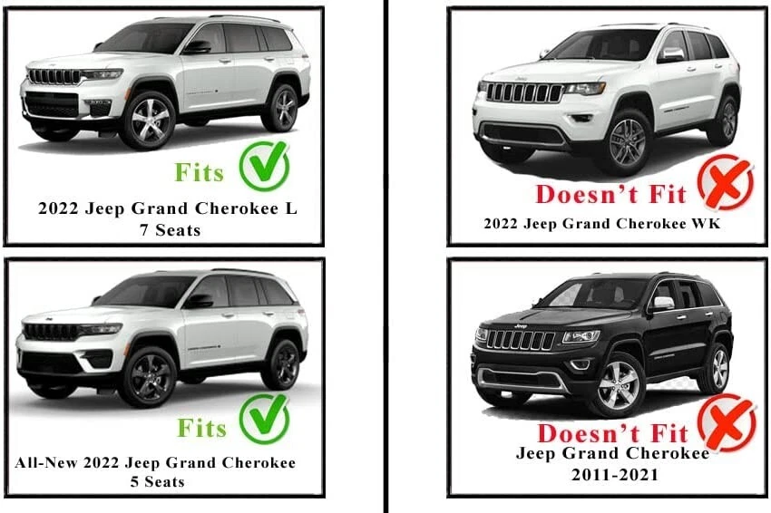 Red de carga de malla estilo sobre maletero trasero para Jeep Grand Cherokee L 2021-2025 WL Foto 3 de 4