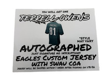 Terrell Owens Signed Autographed Eagles PREORDER Custom Jersey SWAU COA