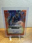 2025-26 Topps Finest Cedric Coward RC Electrifying Auto Orange Geometric /15