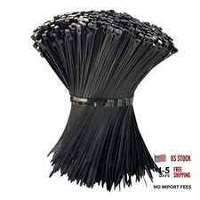 Pack Zip Ties 8 Inch Black, 40Lbs Tensile Strength, Premium Nylon Cable 150